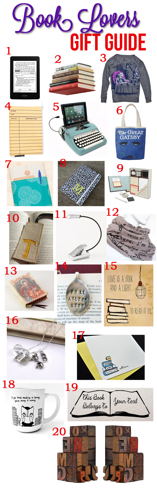 A gift guide for book lovers!