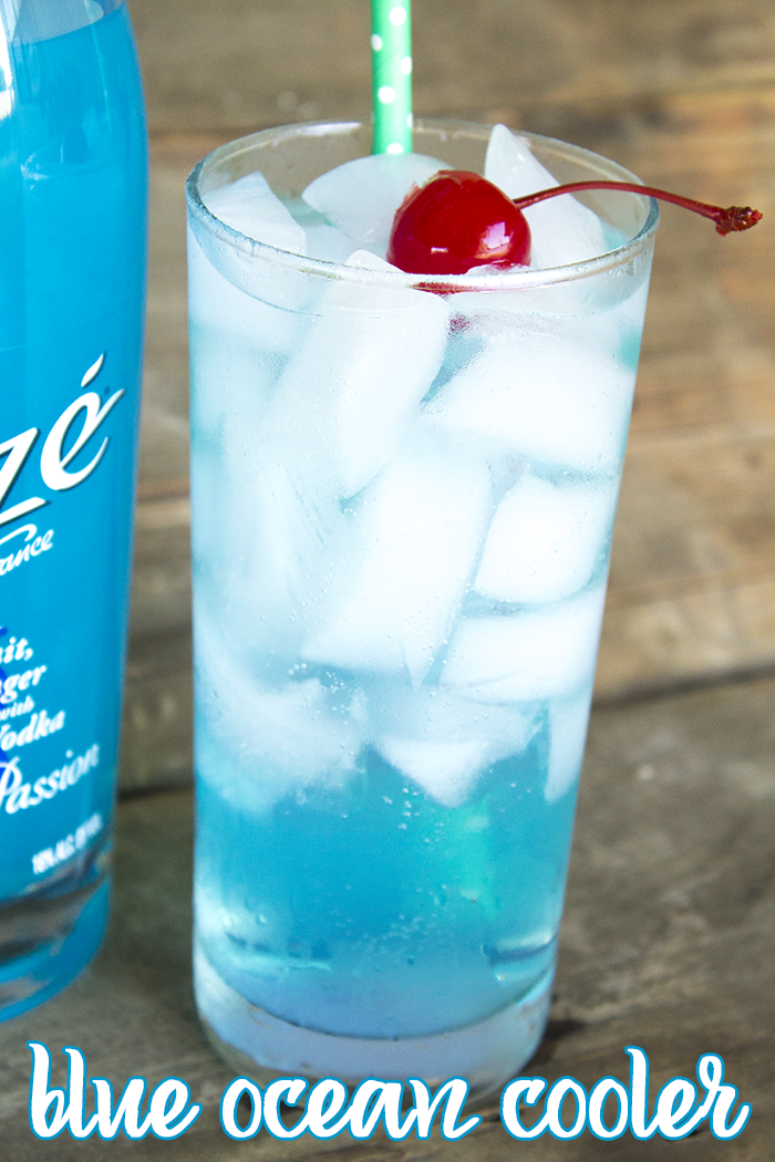 Needing something fruity for your next summertime party? Try this Blue Ocean Cooler featuring Alizé Bleu Passion liqueur.