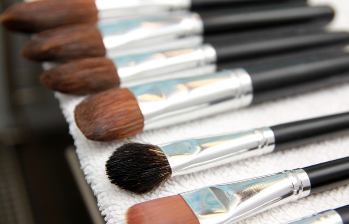 Set Of Wet Make-up Brushes