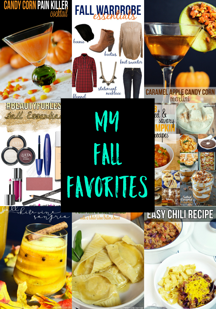 It's fall again and I'm sharing some of my fall favorites from last year...food, cocktails, beauty and fashion essentials!