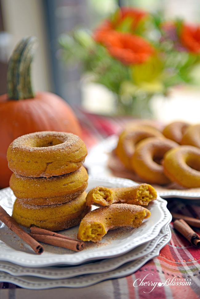 I love doughnuts! I can't help myself. LOL I'm excited to try out this healthier version from Cherry Blossom Kitchen: Baked Pumpkin Donuts! Perfect for fall!