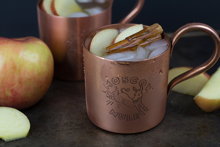 A fall classic...caramel apple. Now make it a Moscow Mule and you'll be enjoying your new favorite fall cocktail!! A Caramel Apple Spice Moscow Mule!