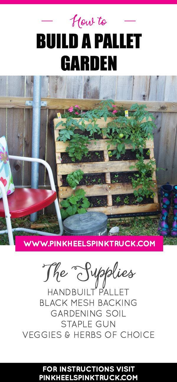 Want a garden but in a small space? Check out this tutorial on how to build a pallet garden!